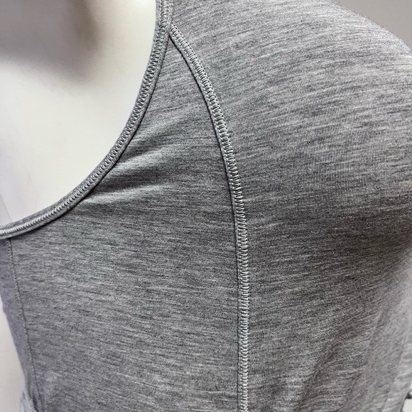 Lululemon Turn to Tie Tank Heathered Core Light Grey SZ 8 Wrap Top modal Jersey - Picture 8 of 10